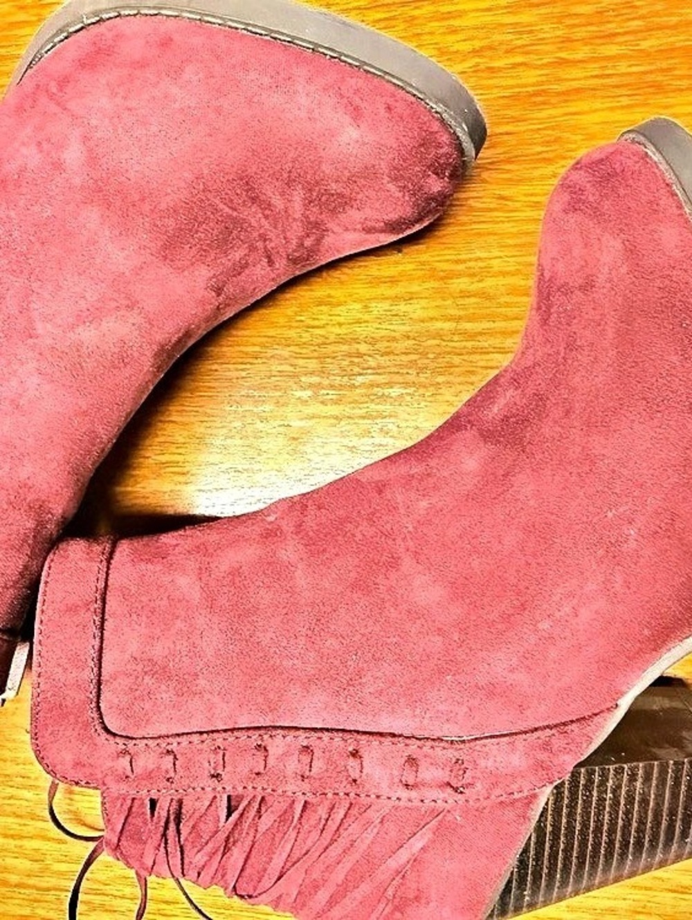 Shoe dazzle Yolinda Fringe Ankle Boots US 6